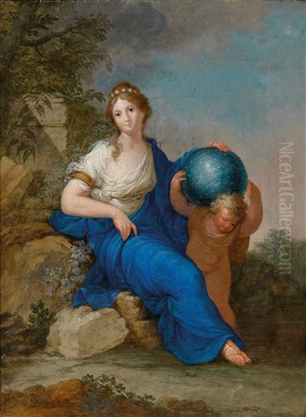 Die Musen Urania Oil Painting by Bernhard Rode