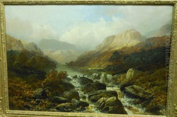 Mountain Lake Oil Painting by Clarence Roe