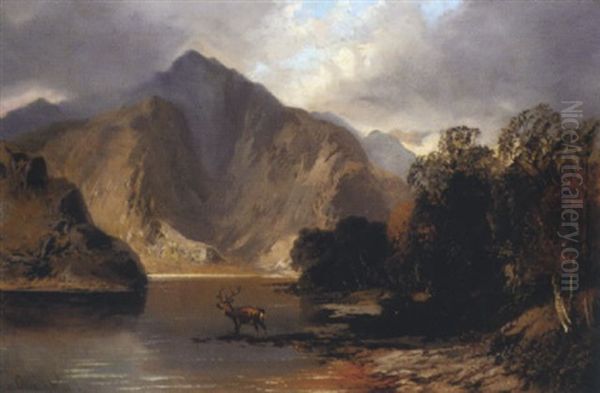 In The Highlands Oil Painting by Clarence Roe