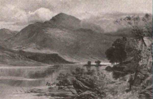 Walker In The Highlands Oil Painting by Clarence Roe
