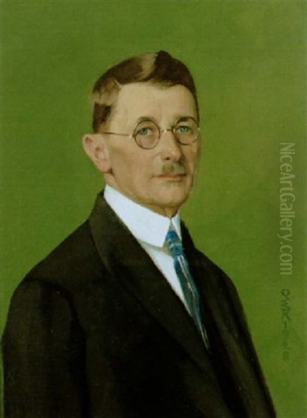 Portrat Eines Herrn Oil Painting by Ottilie W. Roederstein