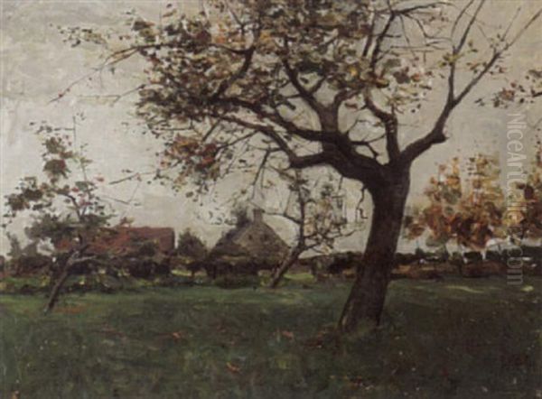 Boomgaard Oil Painting by Otto Willem Albertus Roelofs