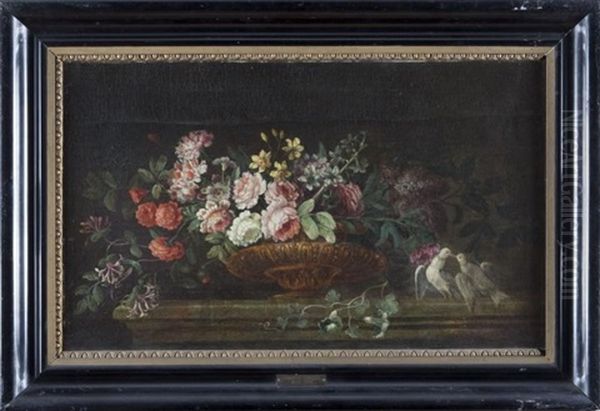 Waza Z Kwiatami Oil Painting by Coenraet Roepel