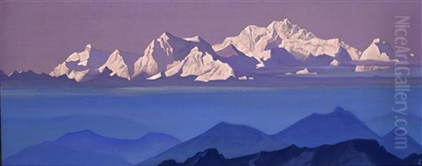 Kanchenjunga Oil Painting by Nikolai Konstantinovich Roerich