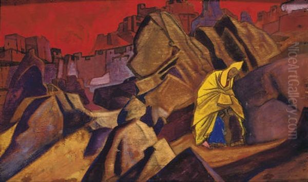 One Who Safeguards Oil Painting by Nikolai Konstantinovich Roerich