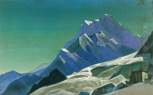Snowcapped Mountains, Tibet Oil Painting by Nikolai Konstantinovich Roerich