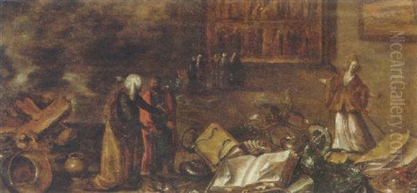 Croeseus Showing Solon His Riches Oil Painting by Pieter Gerritsz van Roestraten