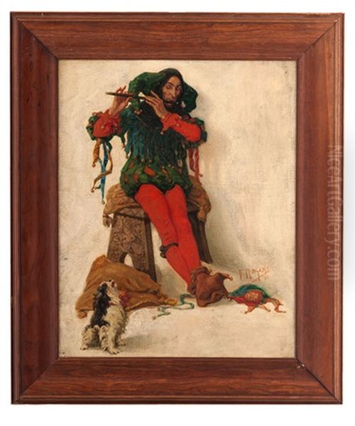 Jester Oil Painting by Franklin Whiting Rogers