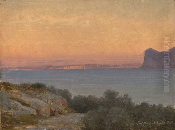 Der Gardasee Bei Torbole Oil Painting by Frederik Rohde
