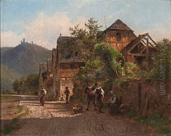 View From A Village In Germany Oil Painting by Frederik Rohde