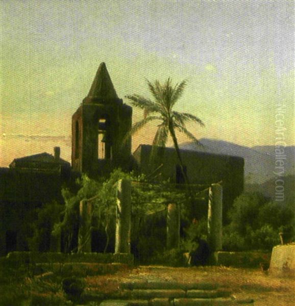 Paysage D'italie Oil Painting by Frederik Rohde