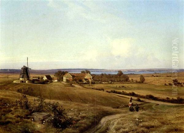 Udsigt Mod Joenstrup Seminarium Oil Painting by Frederik Rohde