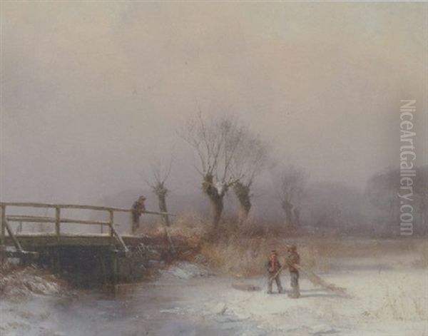 Legende Born Pa Isen Oil Painting by Frederik Rohde