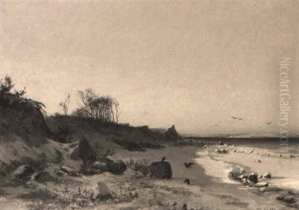 Fra Oresundskysten, Vintereftermiddag Oil Painting by Frederik Rohde