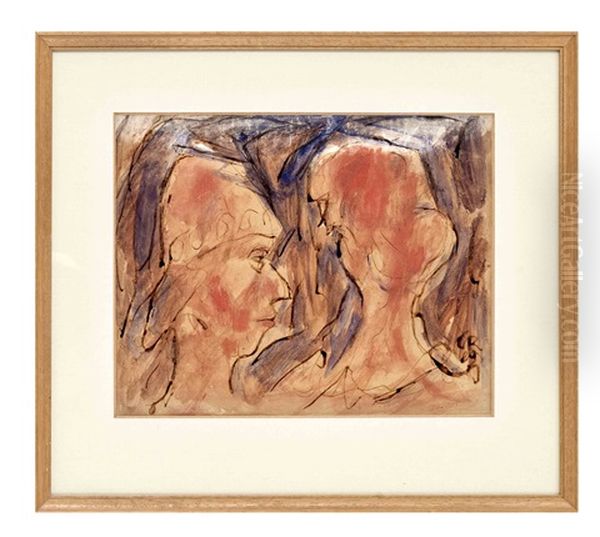 Kopfe Oil Painting by Christian Rohlfs