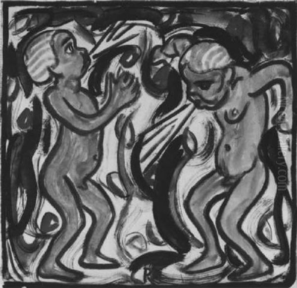 Novembersturm Oil Painting by Christian Rohlfs