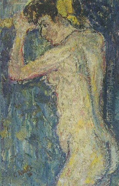 Stehender Madchenakt Oil Painting by Christian Rohlfs