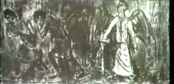 Austreibung Aus Dem Paradies (klein). Oil Painting by Christian Rohlfs