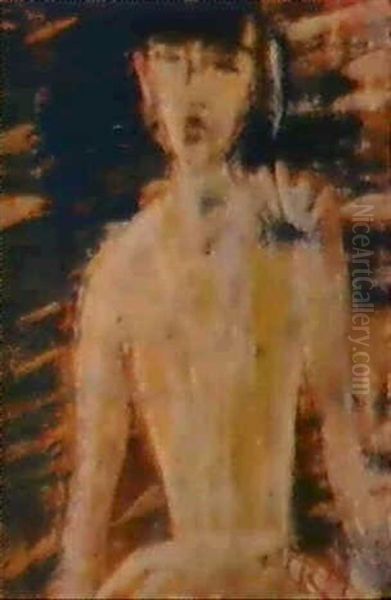 Junges Madchen Sitzend Oil Painting by Christian Rohlfs