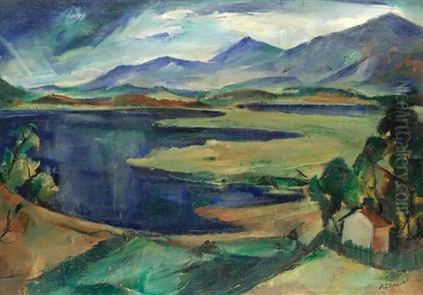 Chiemsee, Bavaria, Germany Oil Painting by Wolf Roehricht