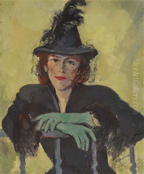 Portrait Kit Rohricht Oil Painting by Wolf Roehricht