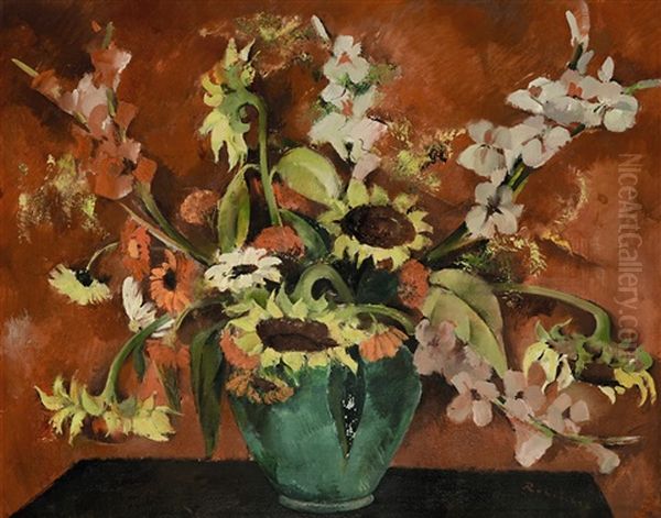 Blumenstillleben Oil Painting by Wolf Roehricht