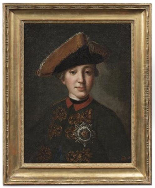 Portrait De Pierre Iii, Empereur De Toutes Les Russies Oil Painting by Fedor Rokotov
