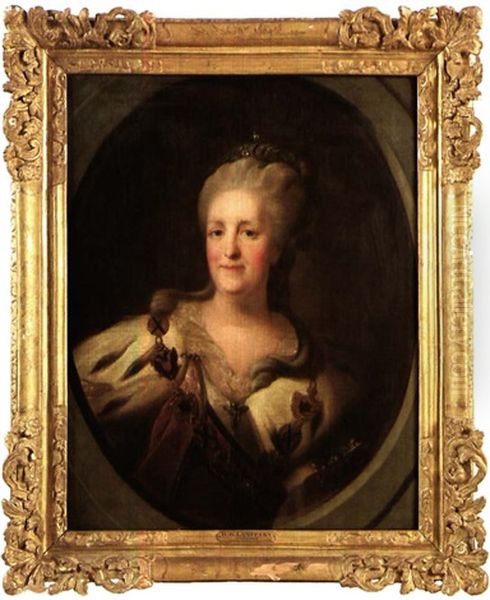 Portrait De Catherine Ii De Russie Oil Painting by Fedor Rokotov