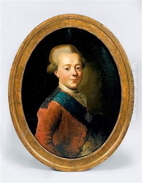 Portrait De Paul Ier De Russie (1754-1801) Oil Painting by Fedor Rokotov