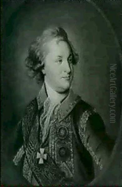 Portrait Of Prince Grigori Grigorovich Orlov (1734-1783) Oil Painting by Fedor Rokotov