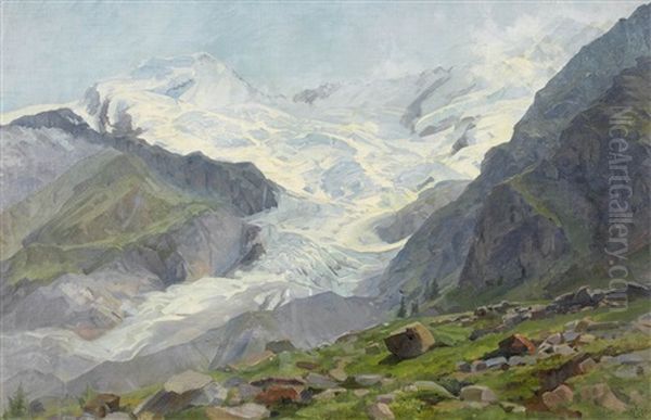 Saas-fee Oil Painting by Marie Rolle