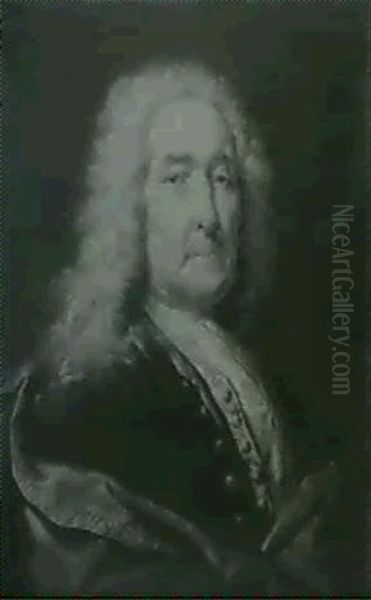 Portrait De Monsieur Bocque Oil Painting by Jacques (Le Romain) Dumont