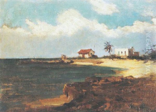 Varadero Marina Oil Painting by Leopoldo Romanach