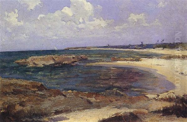 Playa Oil Painting by Leopoldo Romanach