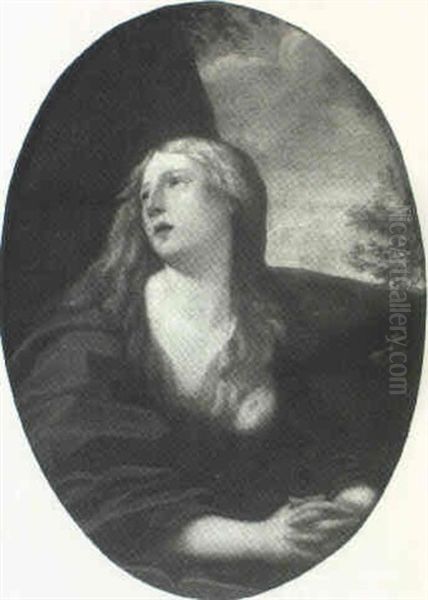 The Pentinent Saint Mary Magdalene Oil Painting by Giovanni Francesco Romanelli