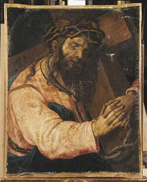Le Christ Portant Sa Croix Oil Painting by Gerolamo Romanino