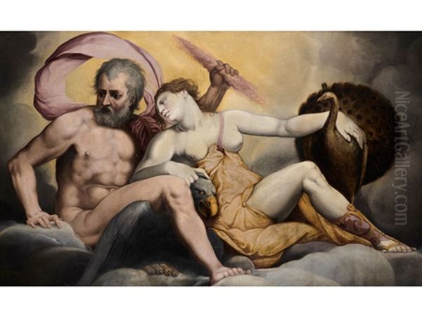 Jupiter Und Juno Oil Painting by Giulio Romano (Orbetto)