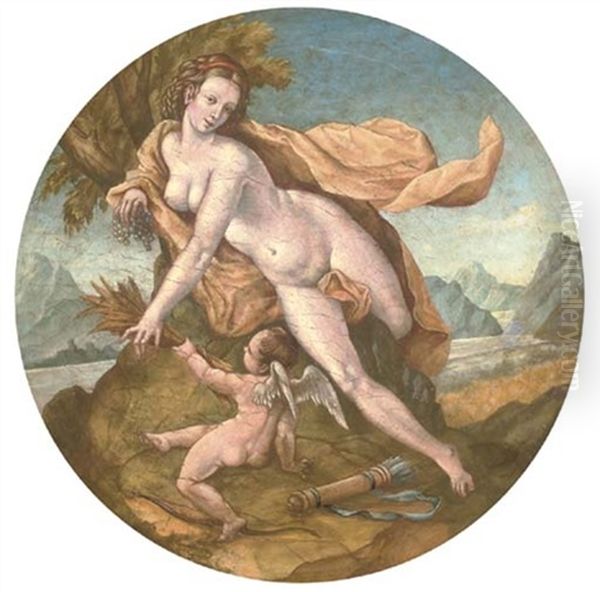 Sine Cerere Et Bacco Friget Venus Oil Painting by Giulio Romano (Orbetto)