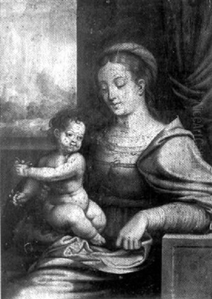 Vierge A L'enfant Oil Painting by Giulio Romano (Orbetto)