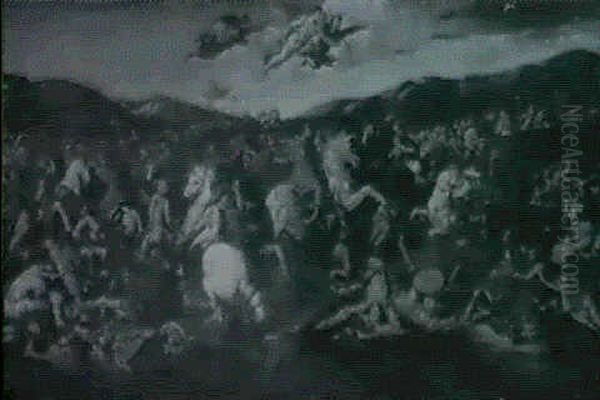 The Victory Of Constantine At The Milvian Bridge Oil Painting by Giulio Romano (Orbetto)