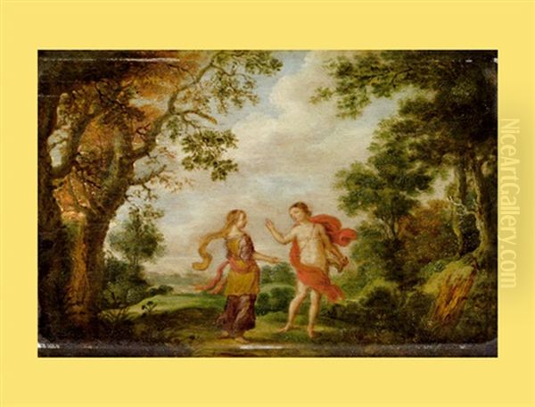 Waldlandschaft Mit Figurenstaffage Oil Painting by Salomon Rombouts