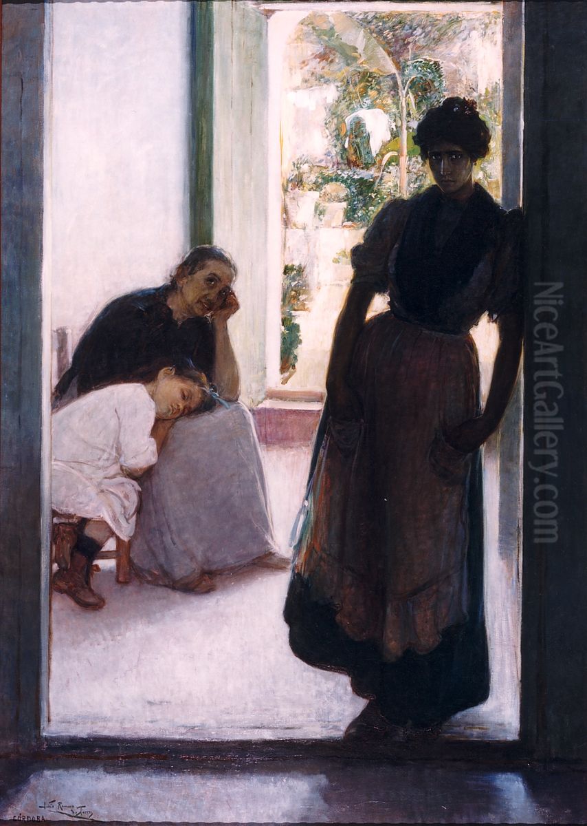 Mal De Amores Oil Painting by Julio Romero De Torres