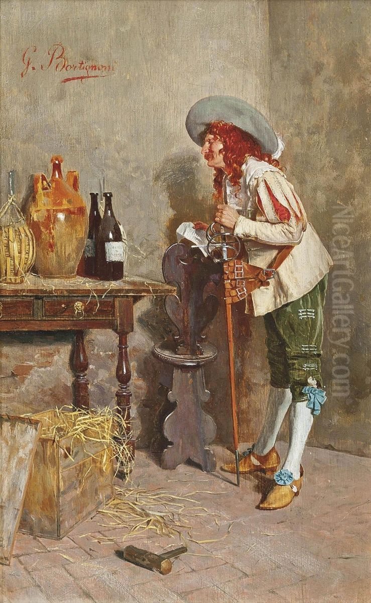 The Connoisseur Oil Painting by Giuseppe Bortignoni