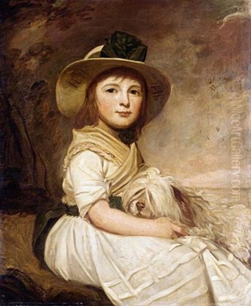 Portrait Of Marianne Holbech Oil Painting by George Romney