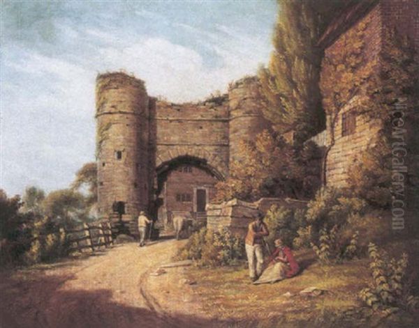 Strand Gate, Winchelsea Oil Painting by Michel Angelo Rooker