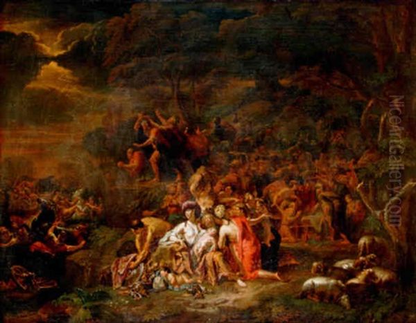 Israels Folks Uttag Ur Egypten Oil Painting by Jacob Ignatius Roore