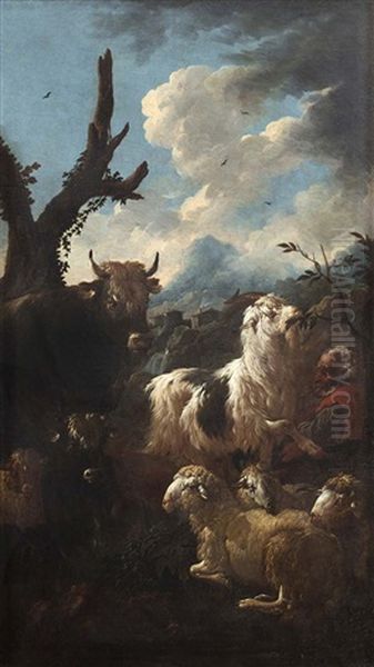 Escena De Pastor Con Ovejas Oil Painting by Philipp Peter Roos