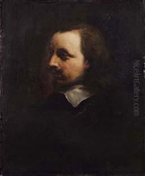 Ritratto Virile Di Profilo Oil Painting by Luciano Borzone