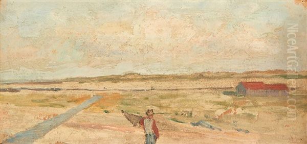 Les Dunes Vers Le Zwin Oil Painting by Felicien Rops
