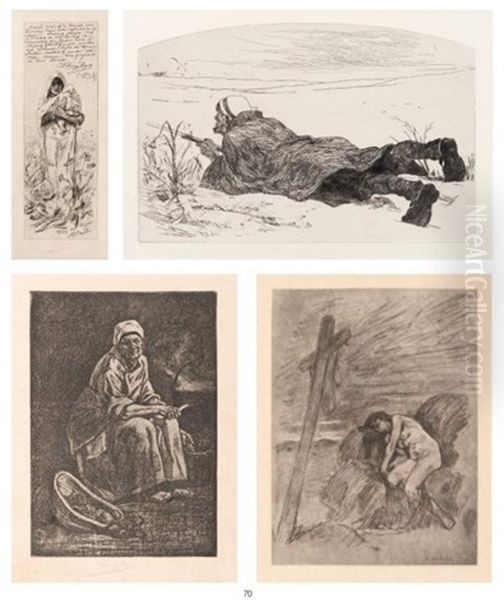 La Pusta Oil Painting by Felicien Rops